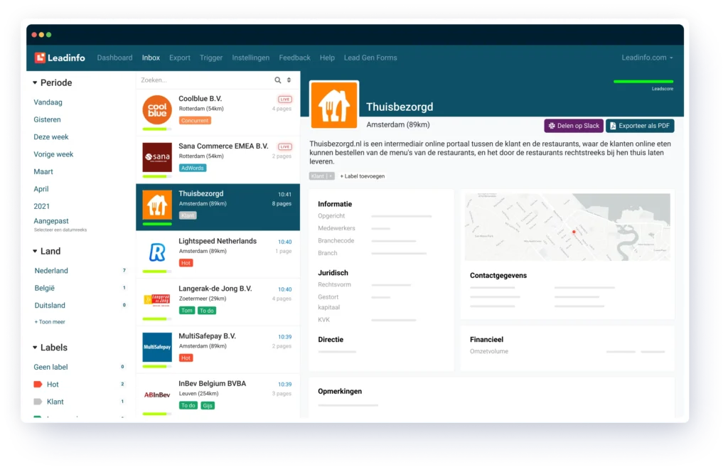 Leadinfo Portal NL