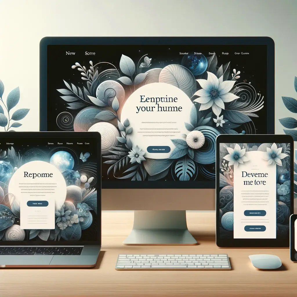 Een elegante en responsieve WordPress-website weergegeven op meerdere apparaten, die de aanpasbaarheid en gebruiksvriendelijk ontwerp laat zien.