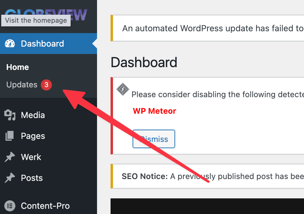 WordPress Onderhoud: De Sleutel tot een Succesvolle en Veilige Website 11 aanduiding in wordpress onderhoud dashboard hoeveel plugin ubdates
